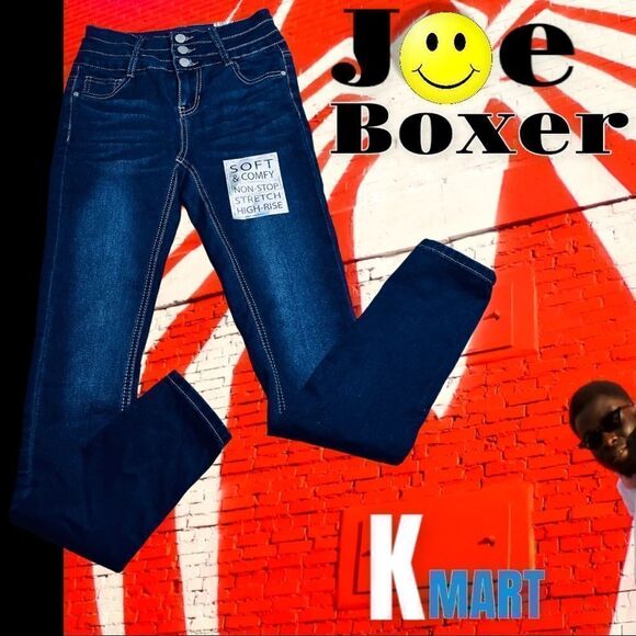 NWT Vintage Joe Boxer Juniors' High Waist Skinny Jeans sz 3 Jegging - Picture 1 of 8